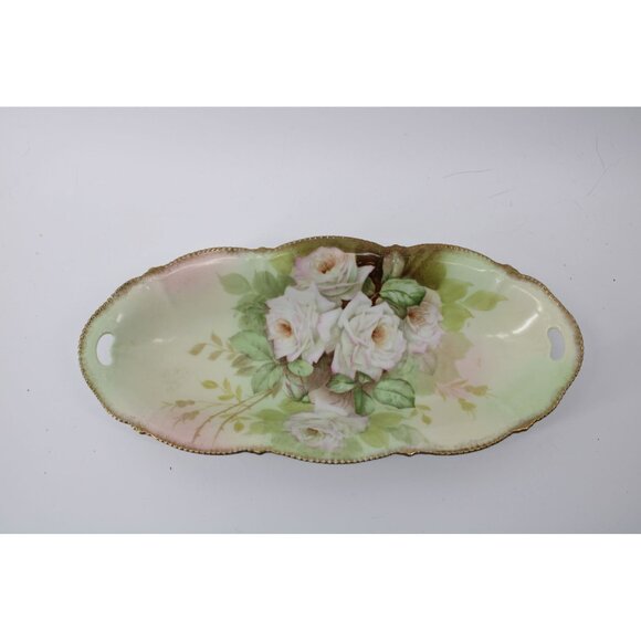 PT Tirschenreuth Bridal Rose Celery Dish Bavaria Vintage China 93810 - Picture 2 of 4